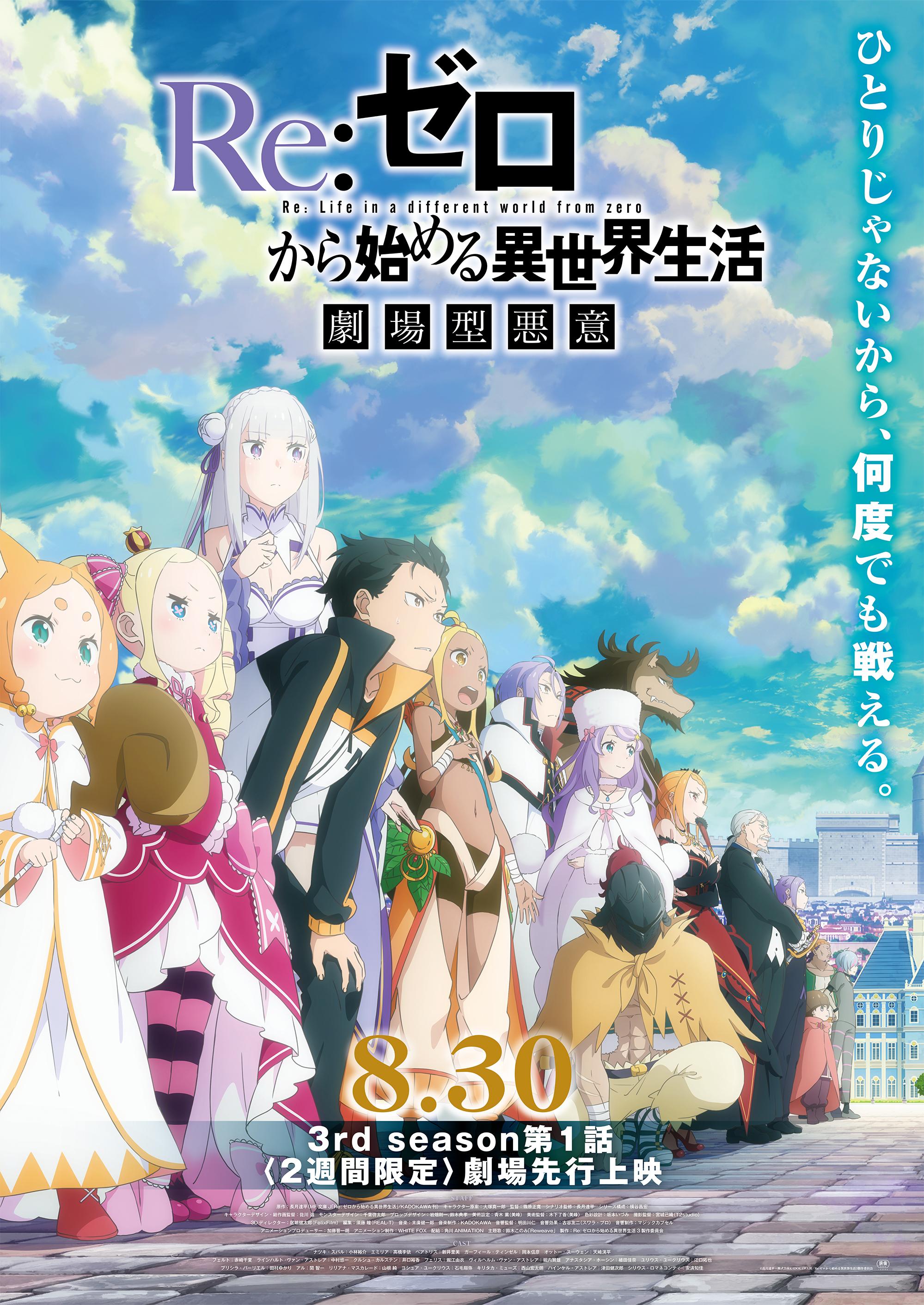 Anime Re:Zero kara Hajimeru Isekai Seikatsu S3